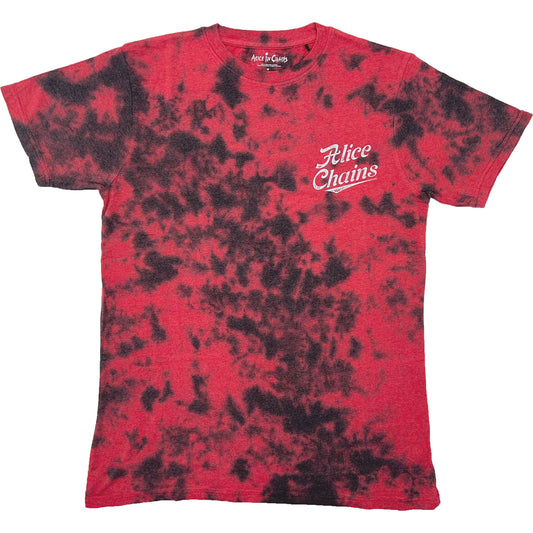 Alice In Chains Circle Emblem (Back Print & Dip-Dye) Tie Dye T-shirt Front