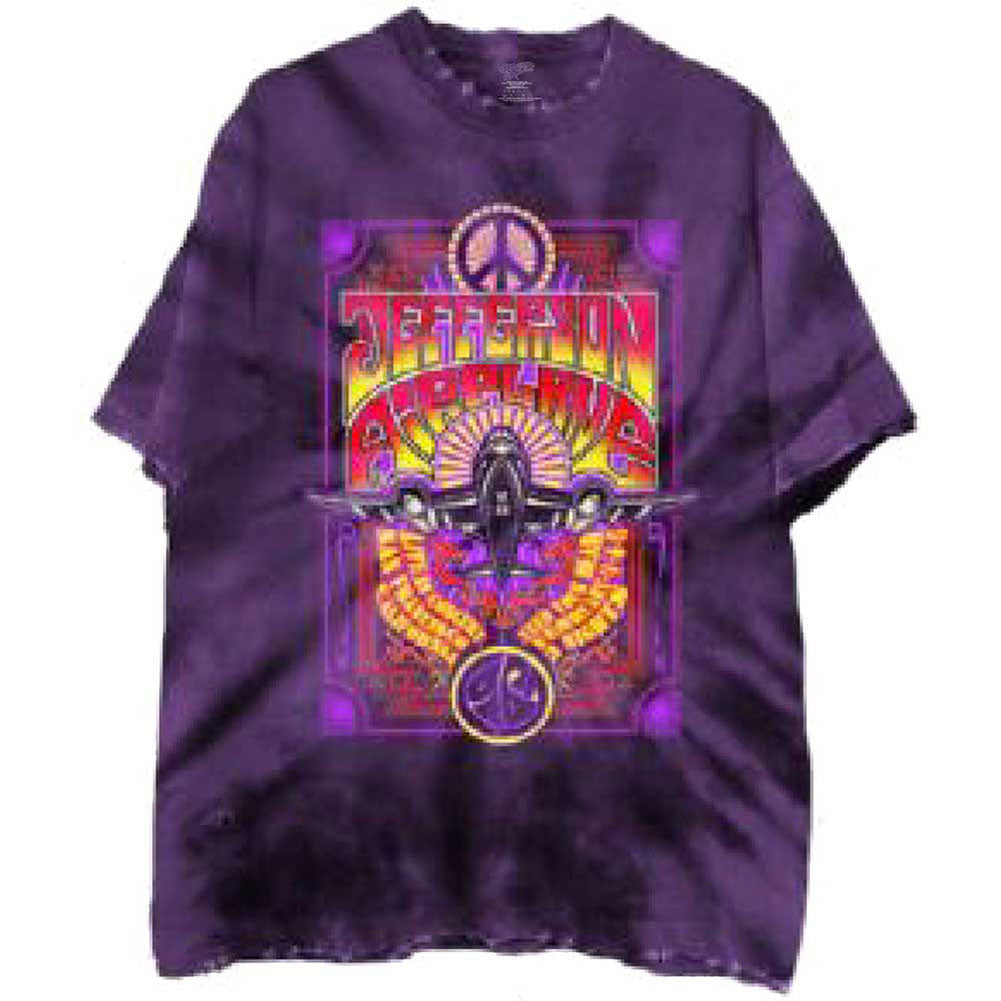 Jefferson Airplane Live in San Francisco, CA (Dip-Dye) Tie Dye T-shirt Front