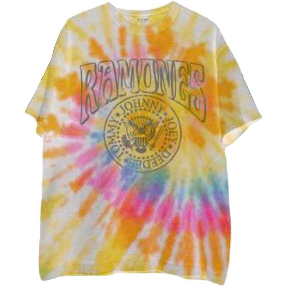 Ramones Crest Psych (Dip-Dye) Tie Dye T-shirt Front
