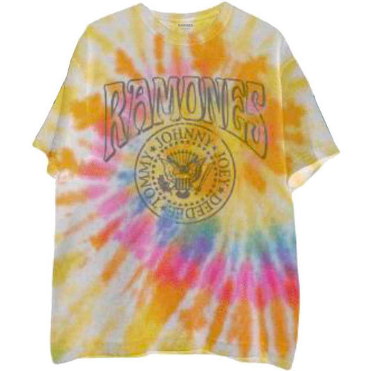 Ramones Crest Psych (Dip-Dye) Tie Dye T-shirt Front