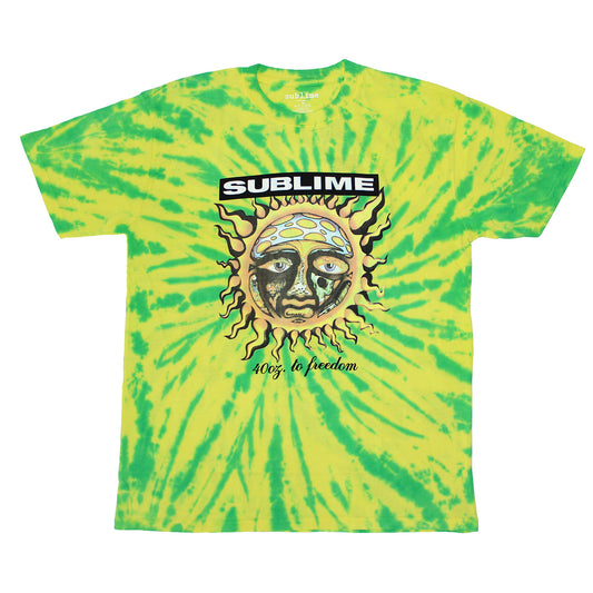 Sublime 40oz To Freedom (Dip-Dye) Tie Dye T-shirt Front