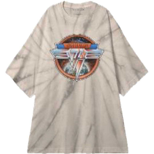Van Halen Chrome Logo (Dip-Dye) Tie Dye T-shirt Front