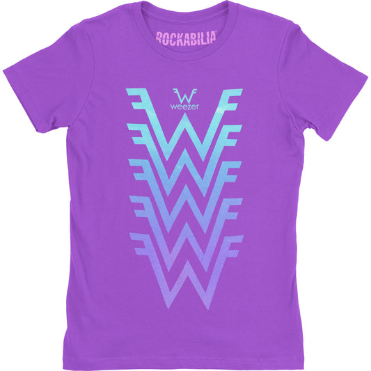 Weezer Repeat W Logo Junior Baby Doll Junior Top Front