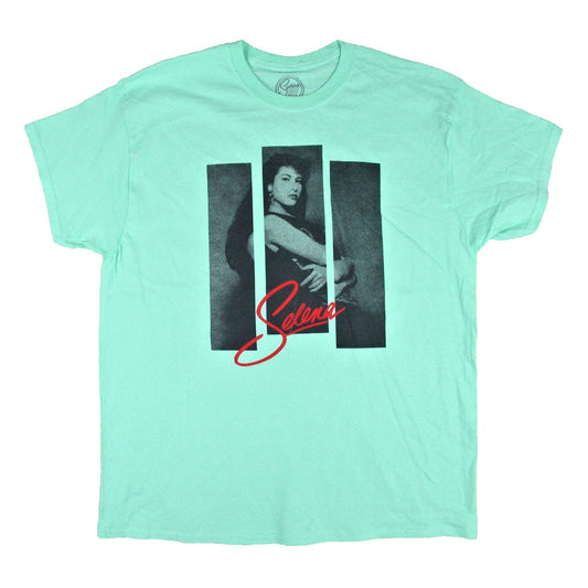 3 Strips Photo on Mint Green Tee T-shirt