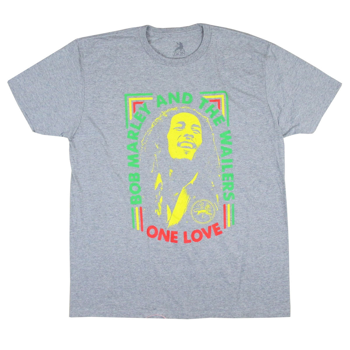 Bob Marley Yellow Face on Light Heather Gray Tee T-shirt