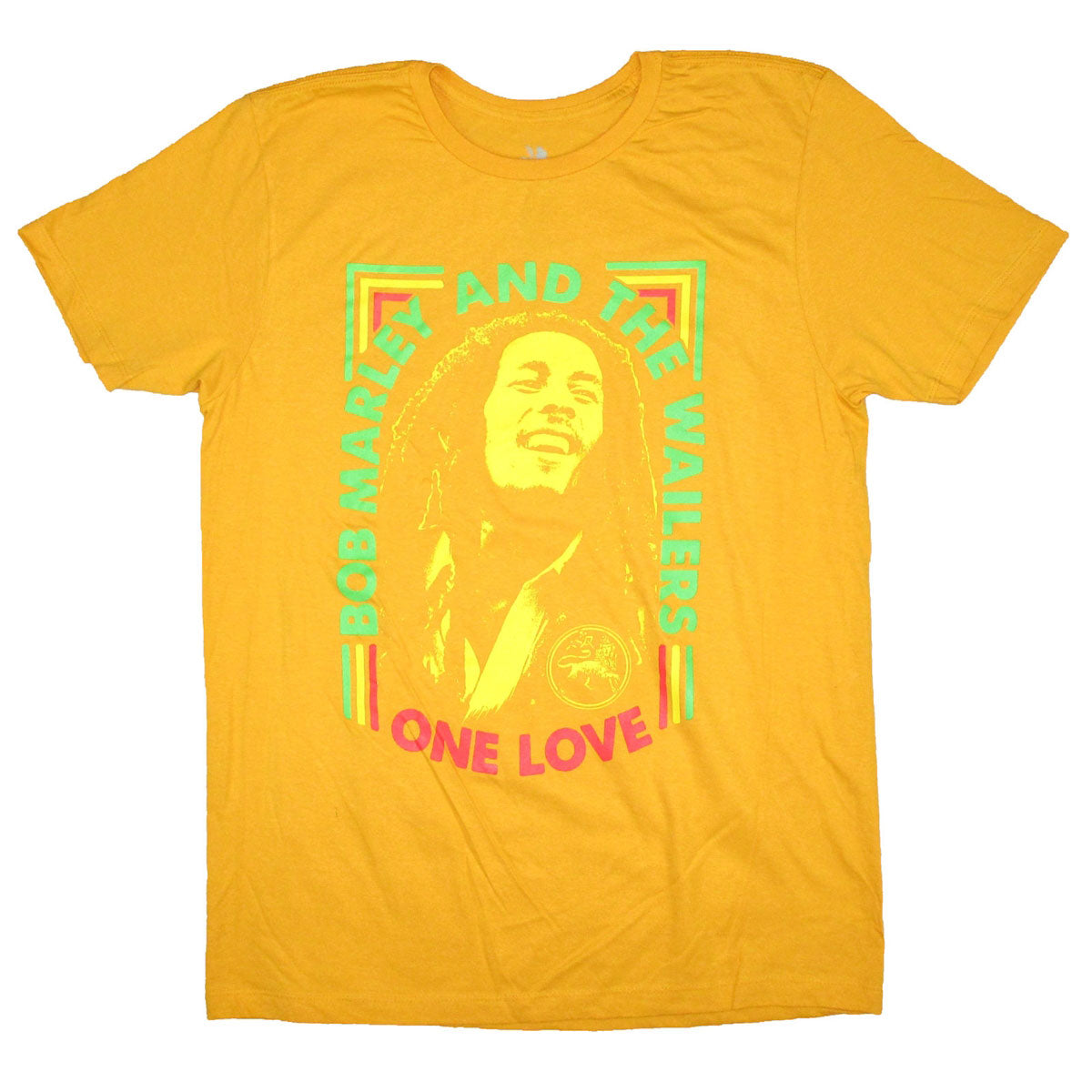 Bob Marley Yellow Face on Gold Tee T-shirt