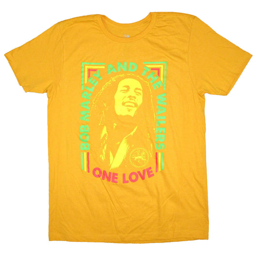 Bob Marley Yellow Face on Gold Tee T-shirt
