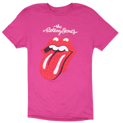 Cracked Logo & Tongue on Hot Pink Tee T-shirt