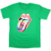 Dyed Tongue on Green Tee T-shirt