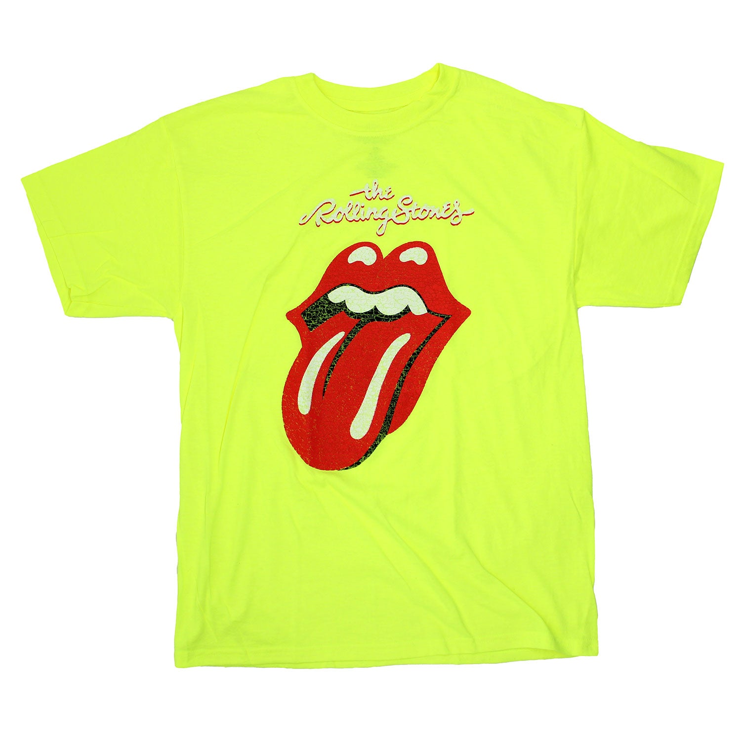 Cracked Logo & Tongue on Yellow Tee T-shirt