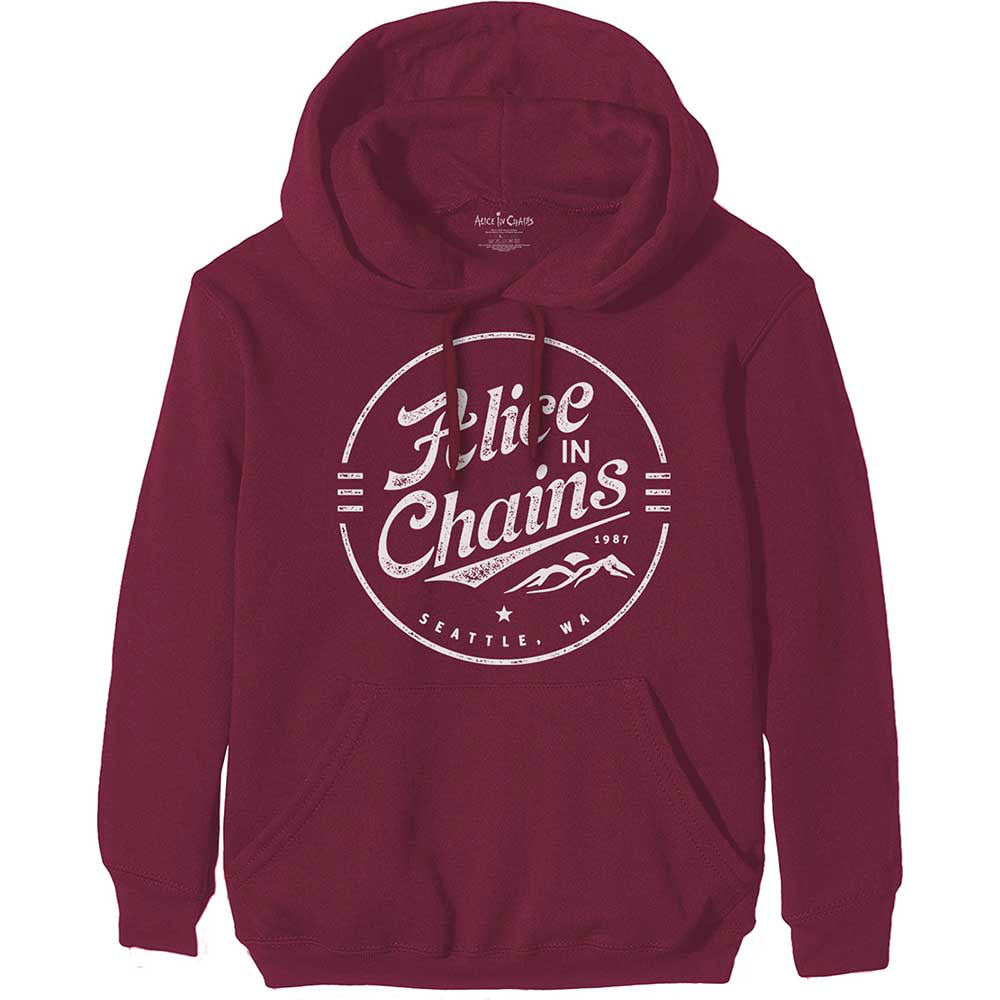 Alice In Chains Circle Emblem Hooded Sweatshirt Front