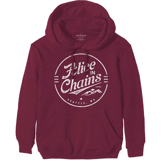 Alice In Chains Circle Emblem Hooded Sweatshirt Front