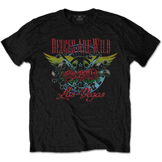 Aerosmith Deuces Are Wild, Vegas Slim Fit T-shirt Front