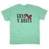 Red Roses on Mint Green Tee T-shirt