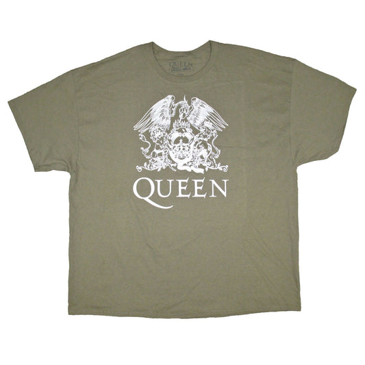Queen White Crest on Olive Tee T-shirt