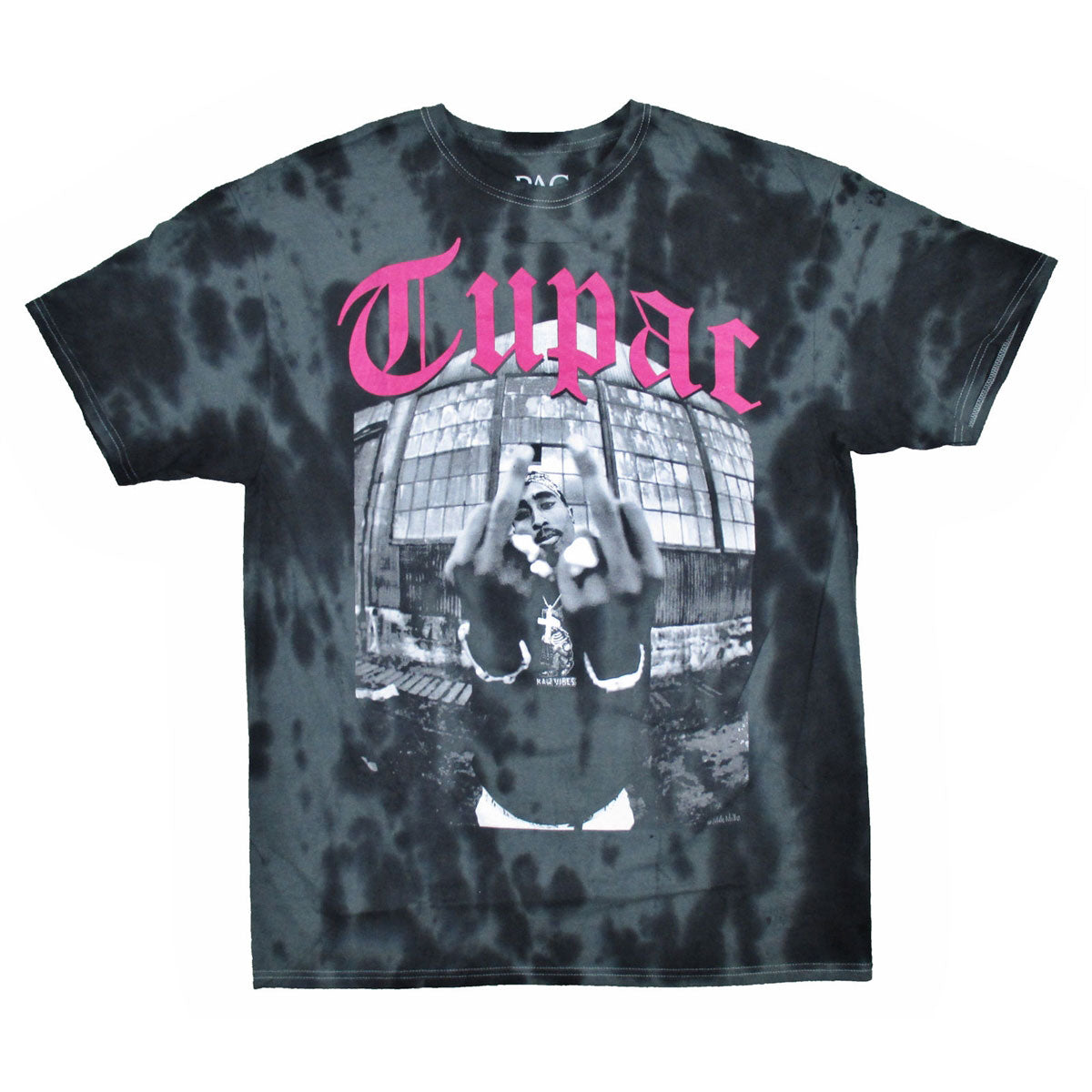 Tupac Raw Vibes Tie Dye Tee Tie Dye T-shirt Front