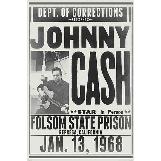 Johnny Cash Folsom State Domestic Poster Front