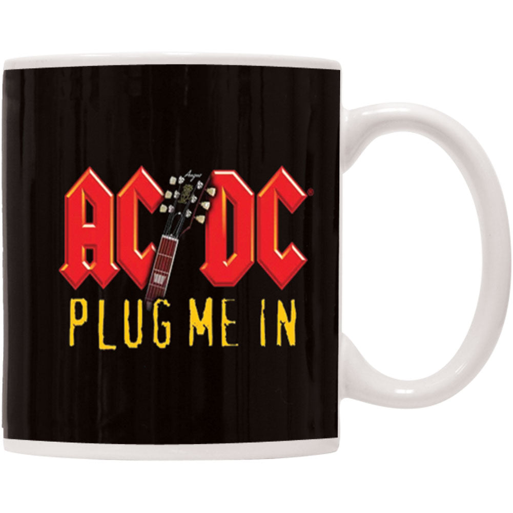 AC/DC Plug Me In Coffee Mug Back