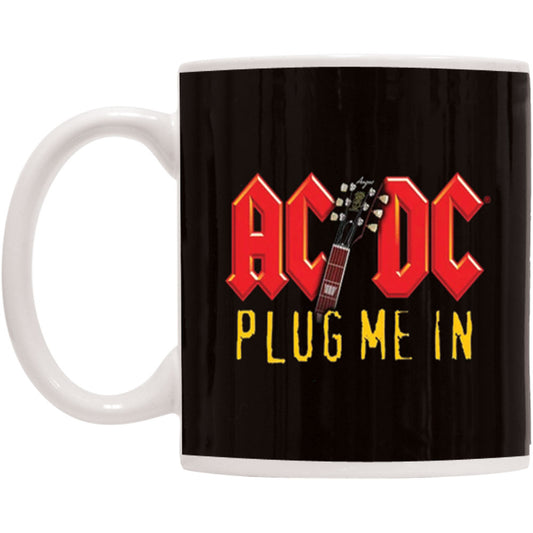 AC/DC Plug Me In Coffee Mug Front