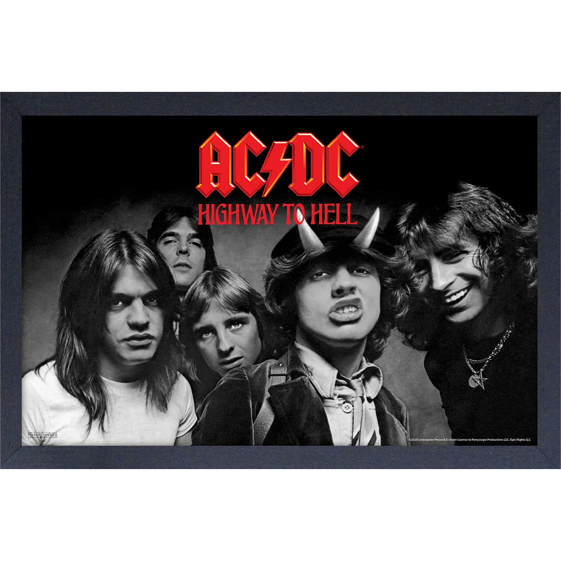 AC/DC Red Logo Framed Wall Art
