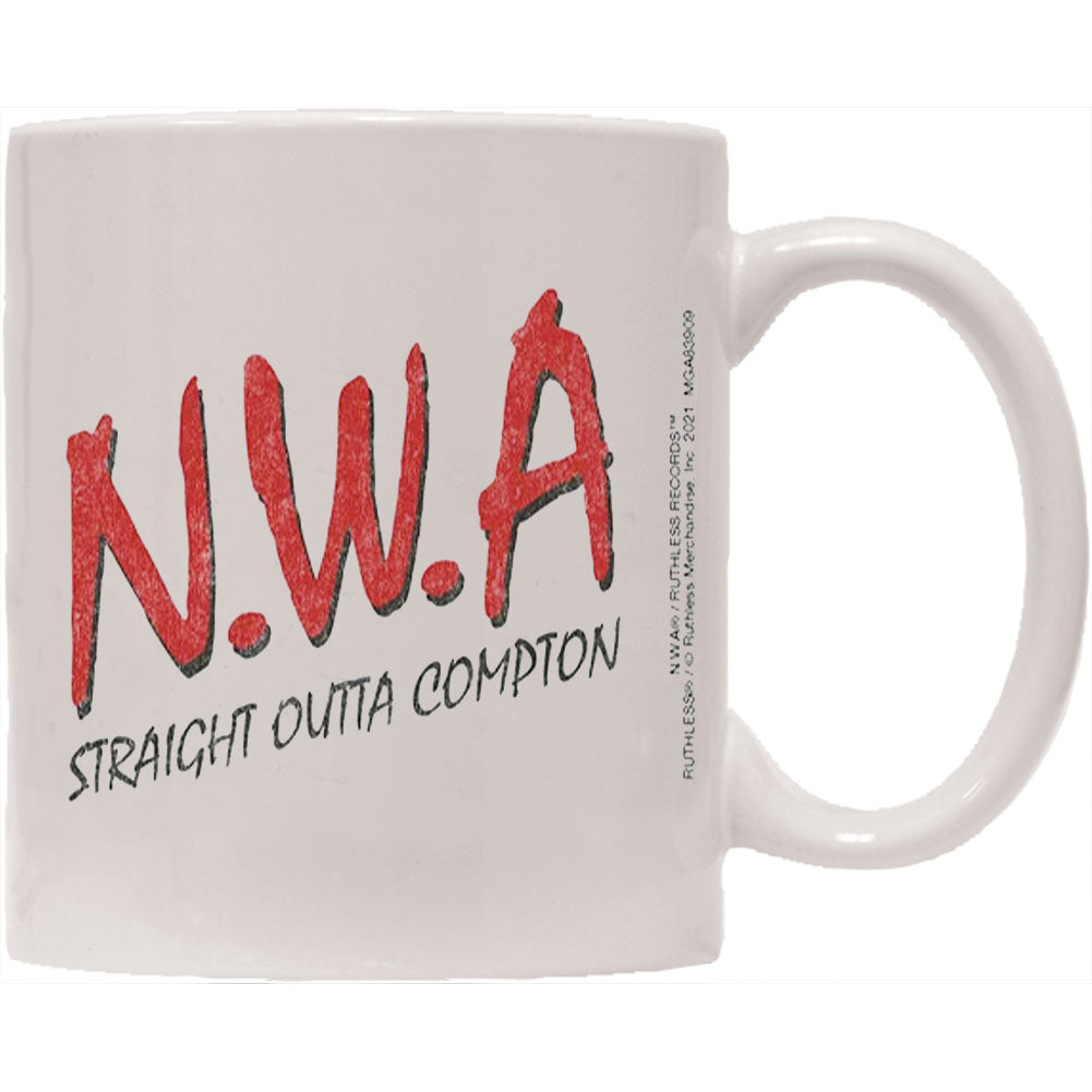 N.W.A. Straight Outta Compton-White Coffee Mug Back