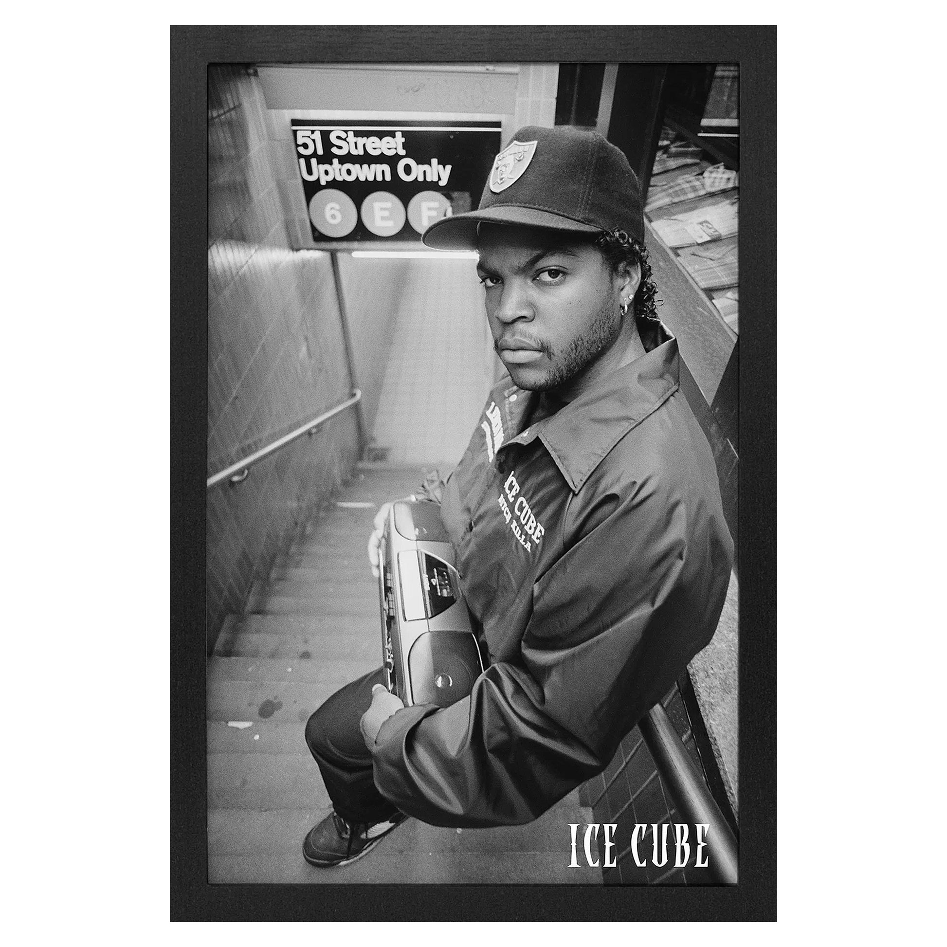 Ice Cube Subway Stairs Framed Wall Art Front