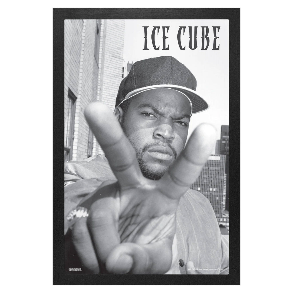Ice Cube Rapper Hand Sign Ice Cube Peace Fingers Framed Wall Art | Ice Cube Merch Store