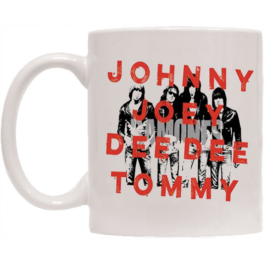 Ramones Band with Names Coffee Mug Front