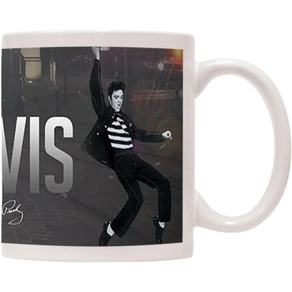 Elvis Presley Let's Rock Coffee Mug Back