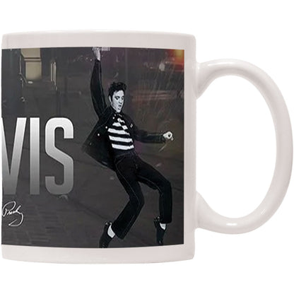 Elvis Presley Let's Rock Coffee Mug Back