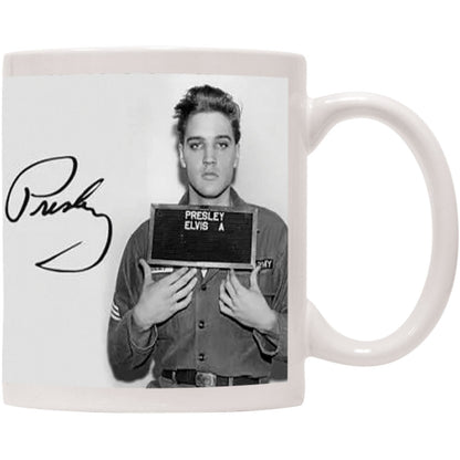 Elvis Presley Mugshot Coffee Mug Back
