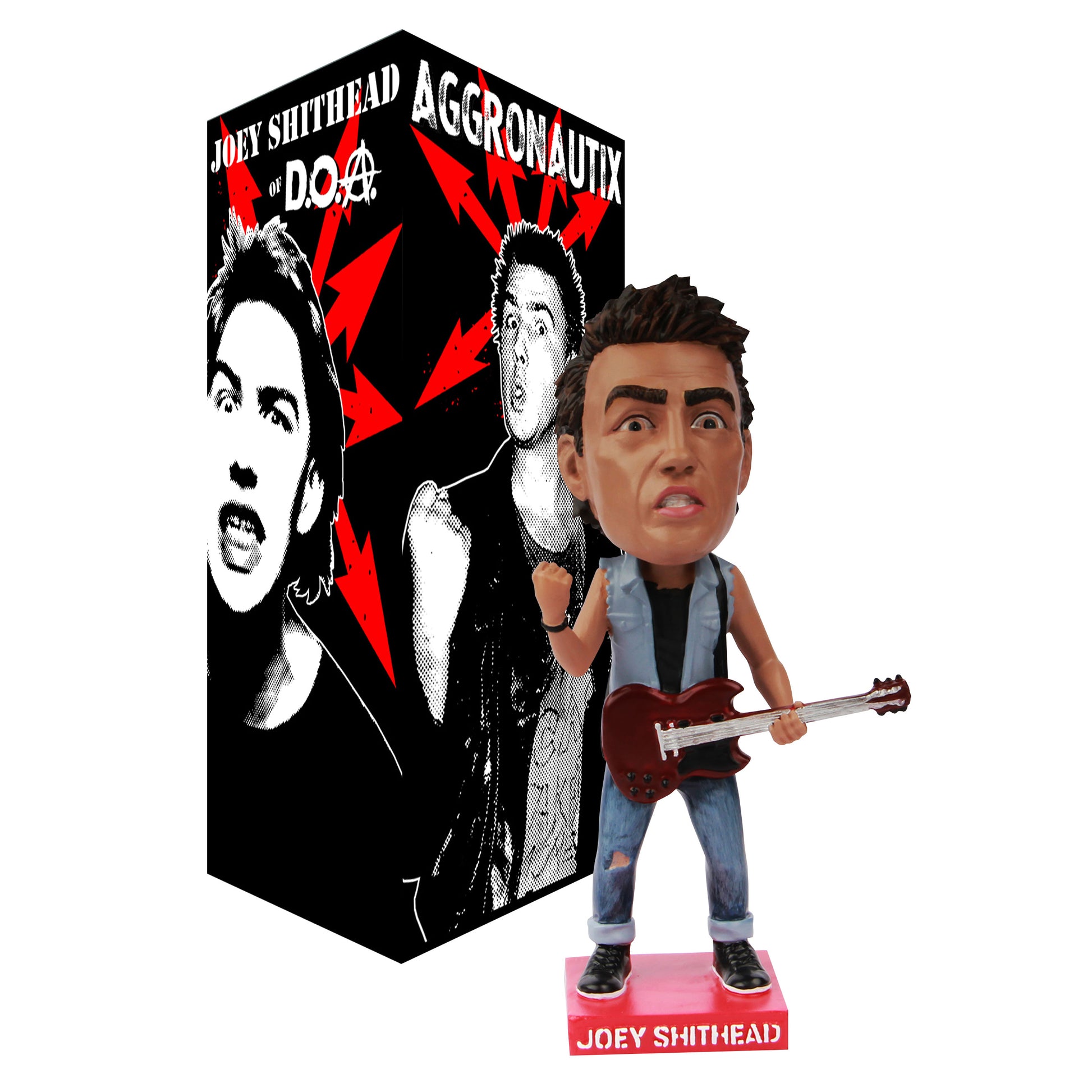 D.O.A. Joe Shithead Keithley V2 Limited Edition Throbblehead Head Knocker Front