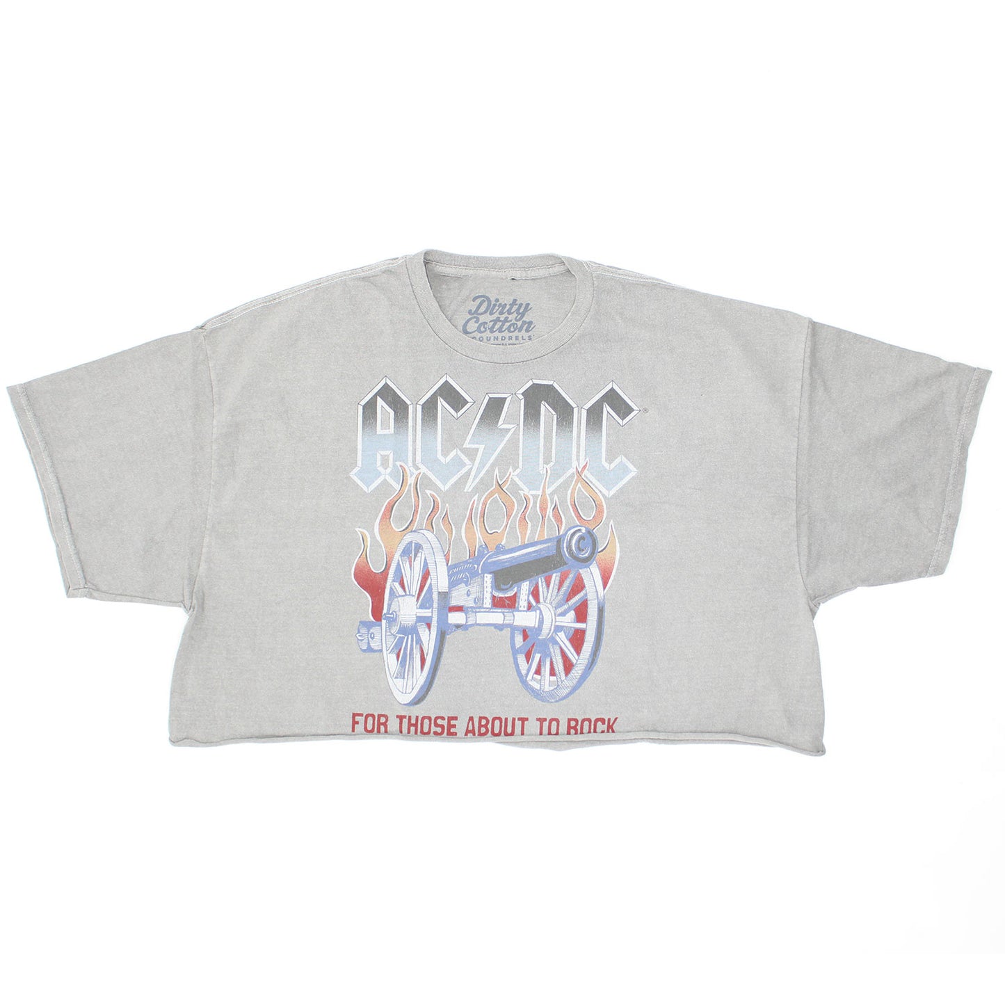 AC/DC Salute You Tour 1982 Oversize Crop Junior Top