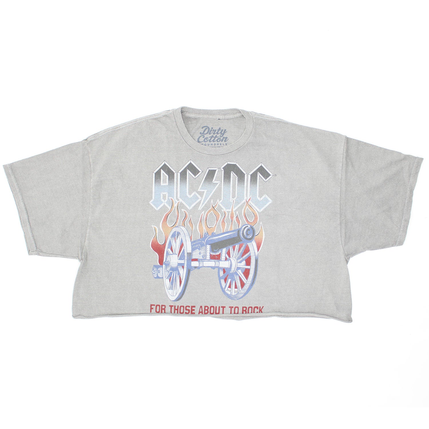 AC/DC Salute You Tour 1982 Oversize Crop Junior Top