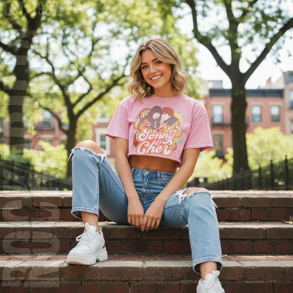 Groovy Couple Oversize Crop Junior Top