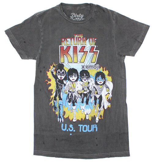 KISS X Emoji - The Return Ultra Vintage Tee Vintage T-shirt Front