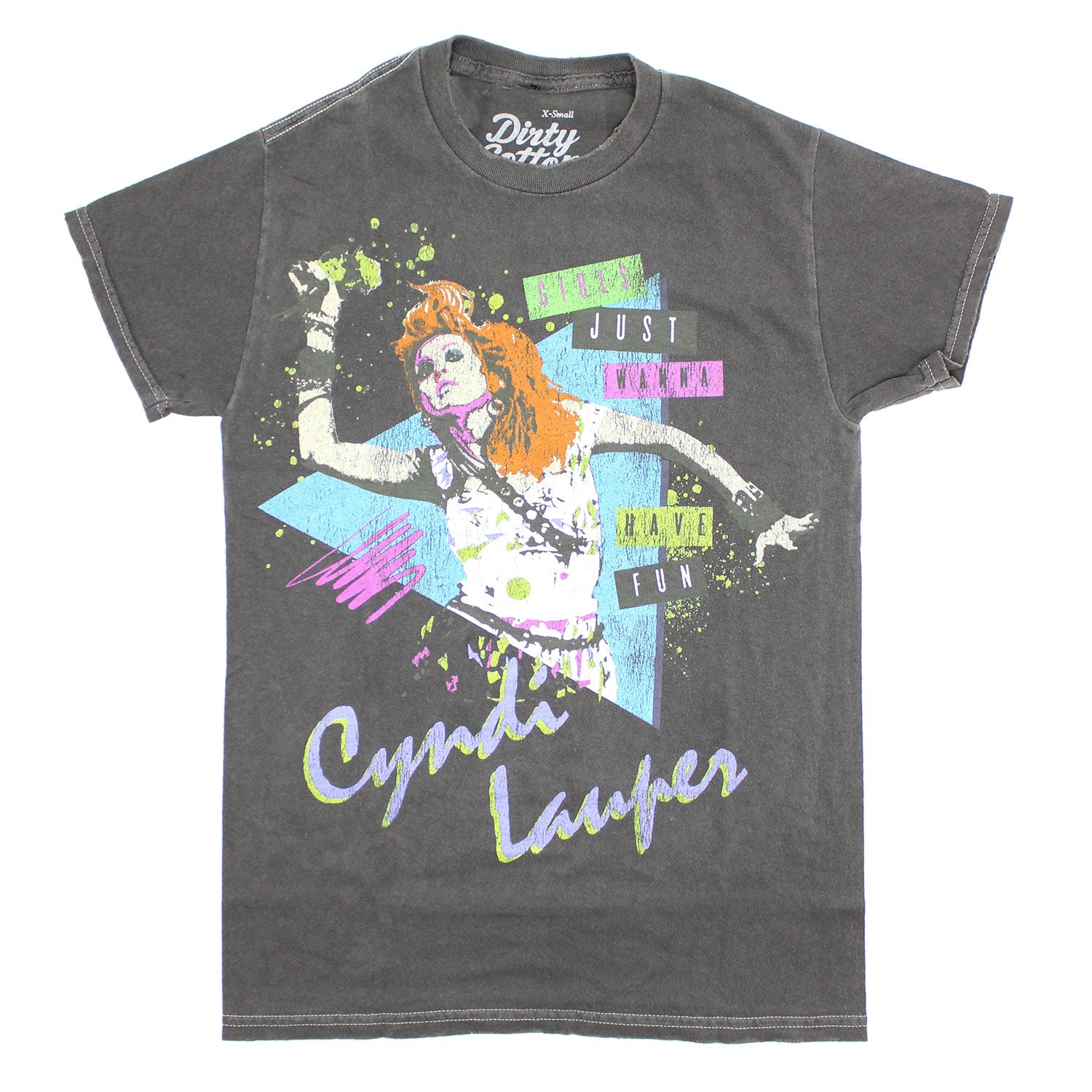 Cyndi Lauper Girls Just Wanna Have Fun Vintage Tee Vintage T-shirt Front