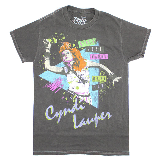 Cyndi Lauper Girls Just Wanna Have Fun Vintage Tee Vintage T-shirt Front