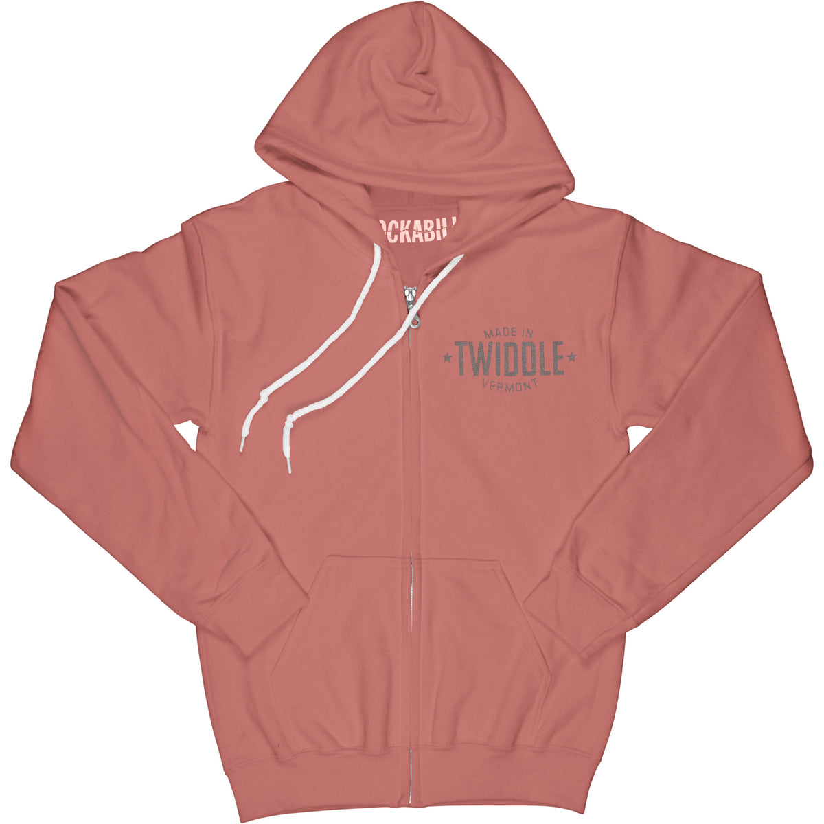 Twiddle Diamond Red Zippered Hooded Sweatshirt Front