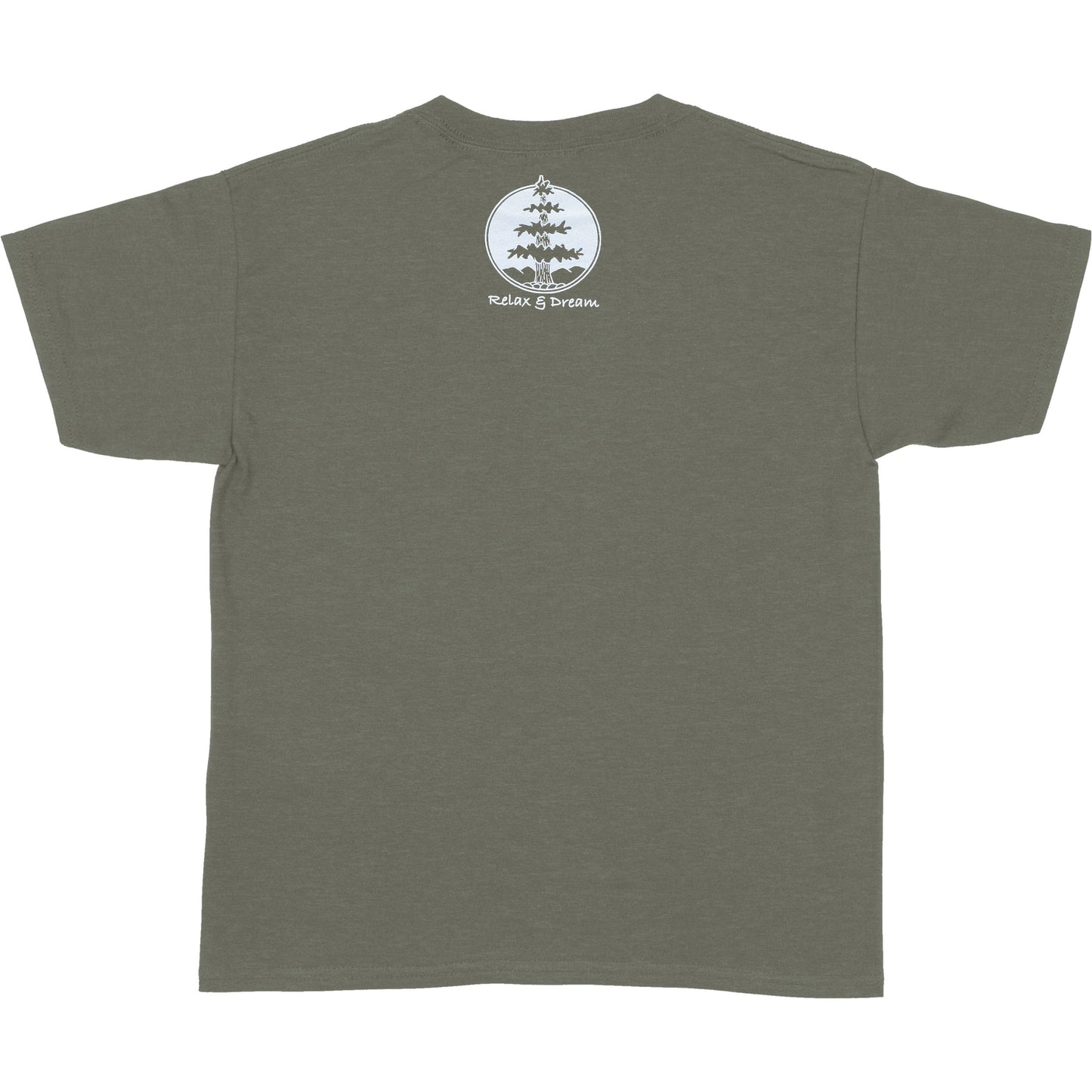 Twiddle Bubble Youth Military Green Slim Fit T-shirt Back
