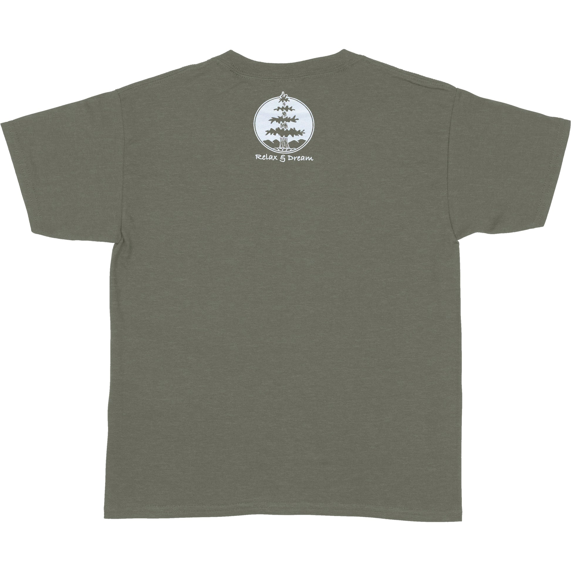 Twiddle Bubble Youth Military Green Slim Fit T-shirt Back