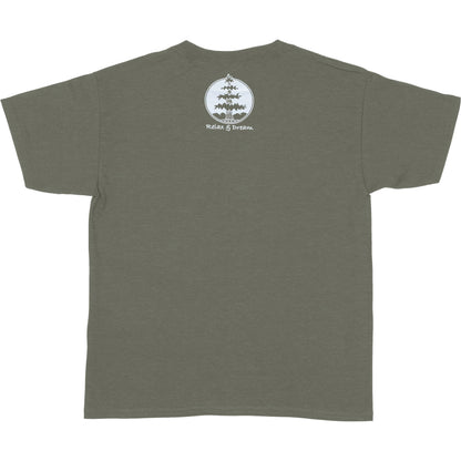 Twiddle Bubble Youth Military Green Slim Fit T-shirt Back