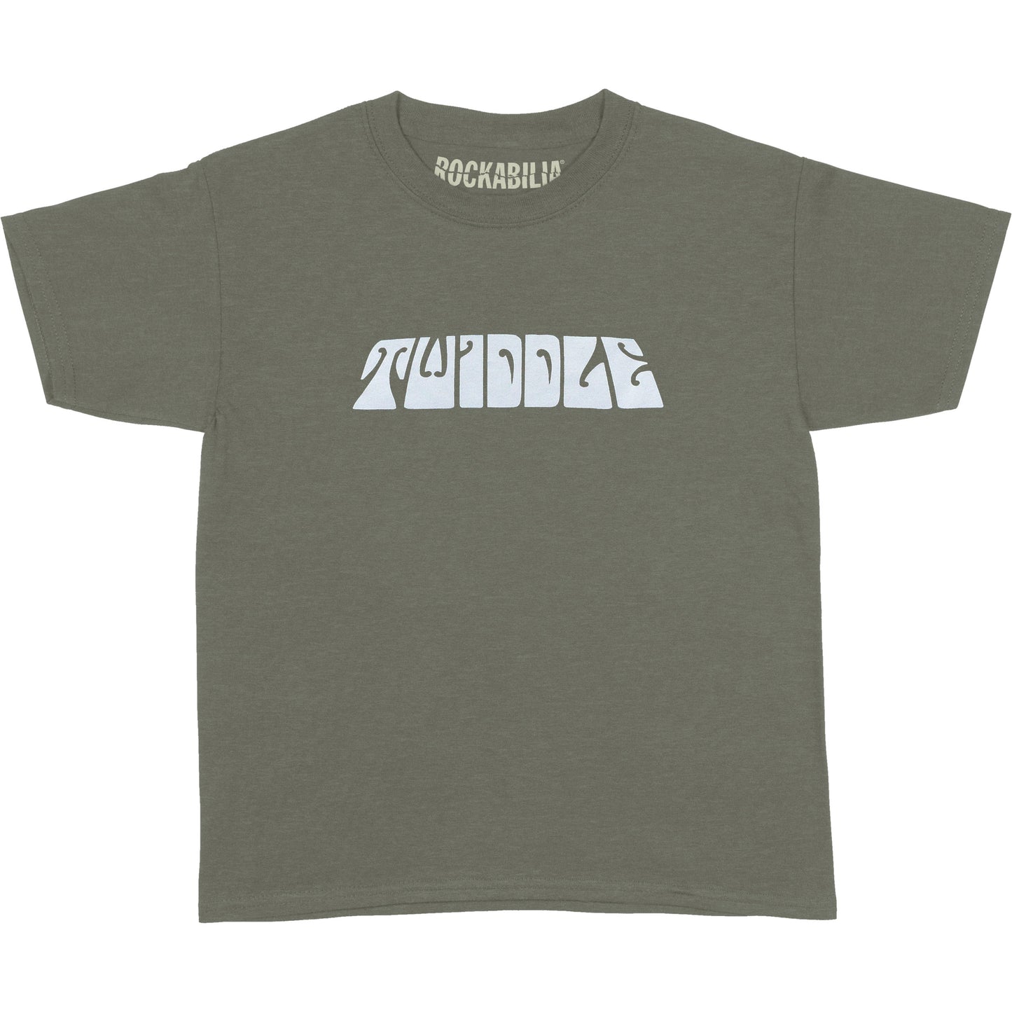 Twiddle Bubble Youth Military Green Slim Fit T-shirt Front