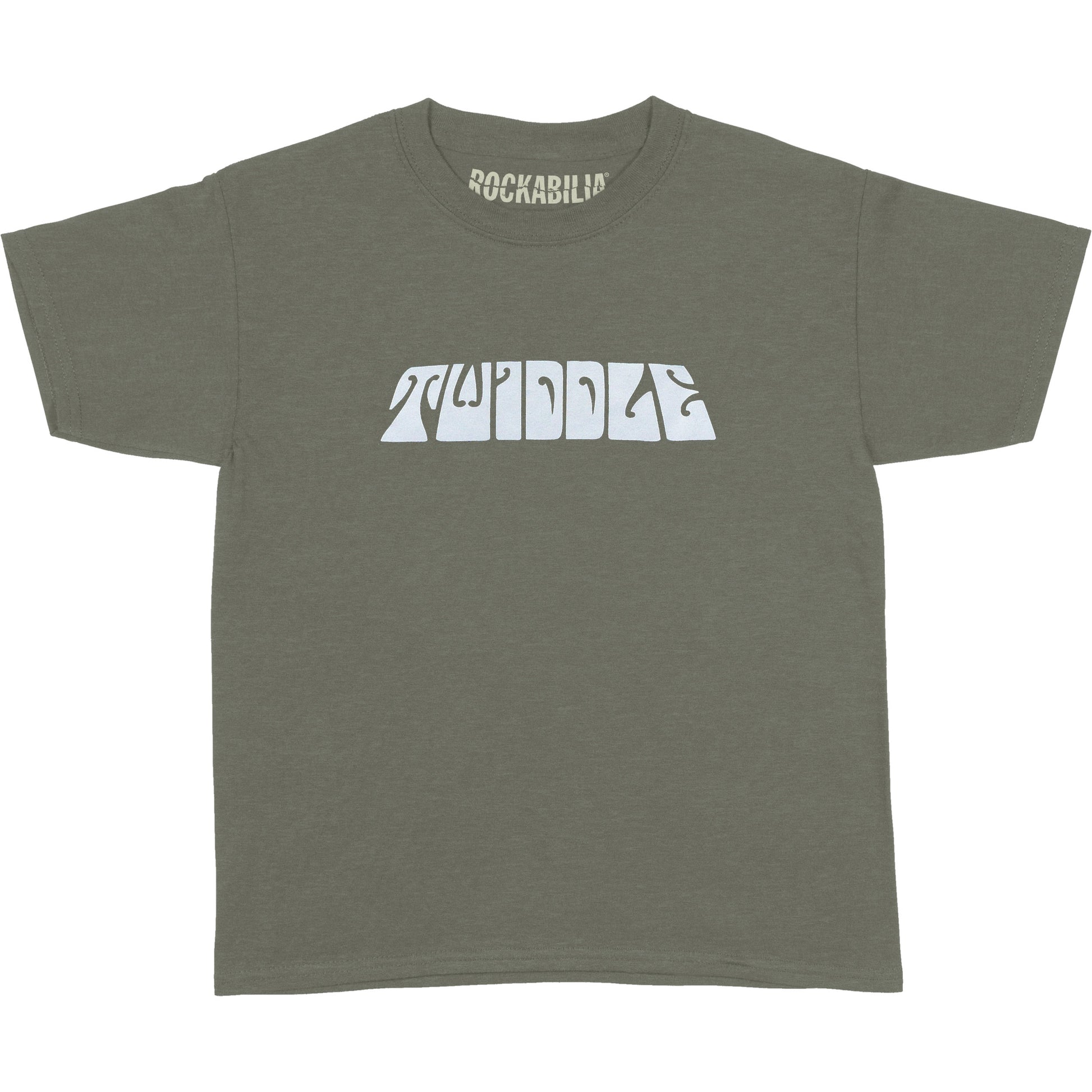 Twiddle Bubble Youth Military Green Slim Fit T-shirt Front