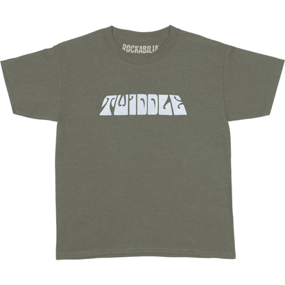 Twiddle Bubble Youth Military Green Slim Fit T-shirt Front
