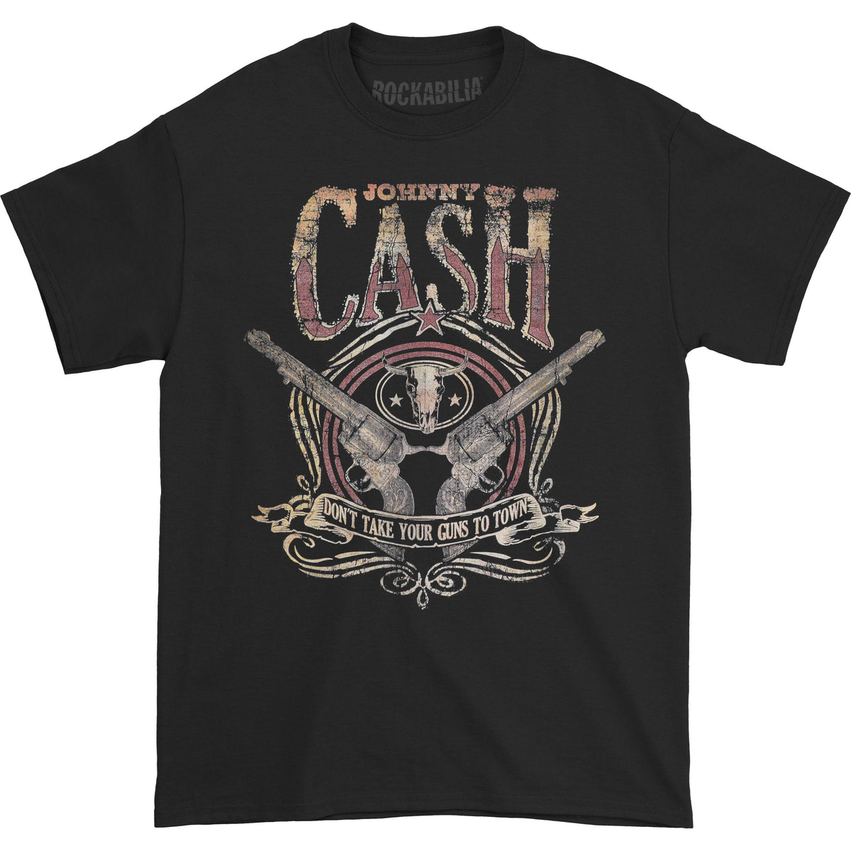 Johnny Cash Don't Take Your Guns To Town T-shirt Front