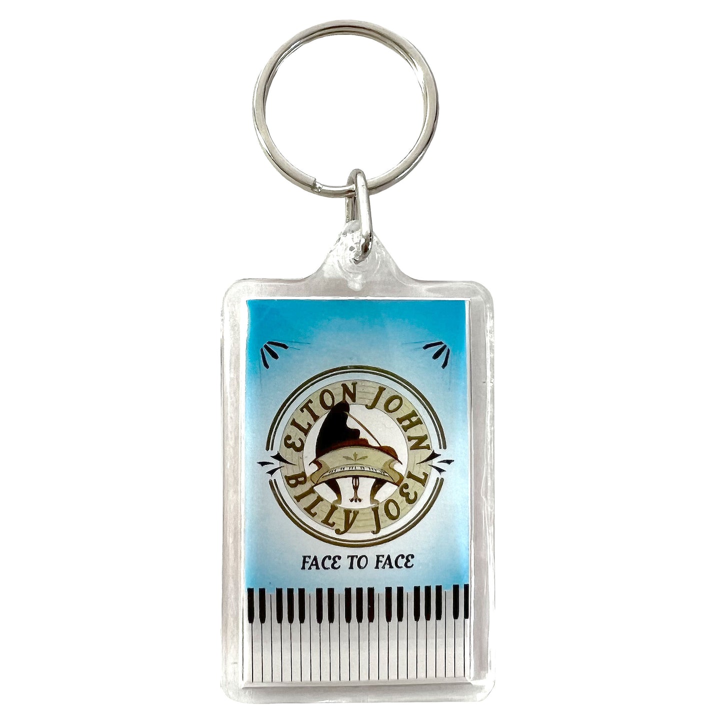 Elton John Face To Face Plastic Key Chain Back