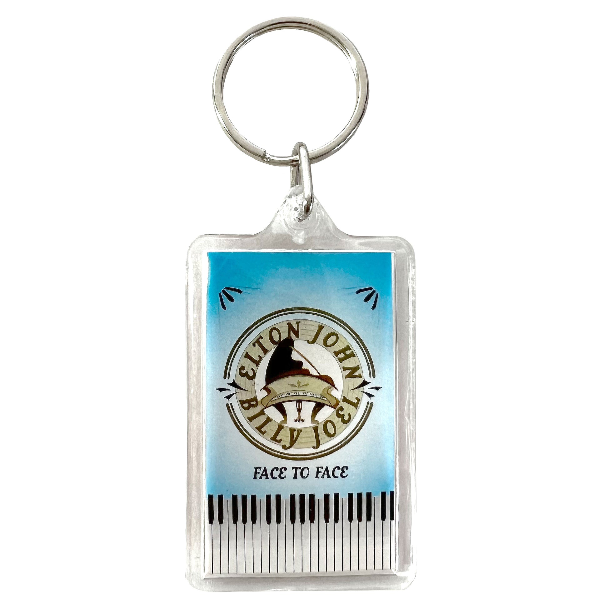 Elton John Face To Face Plastic Key Chain Back