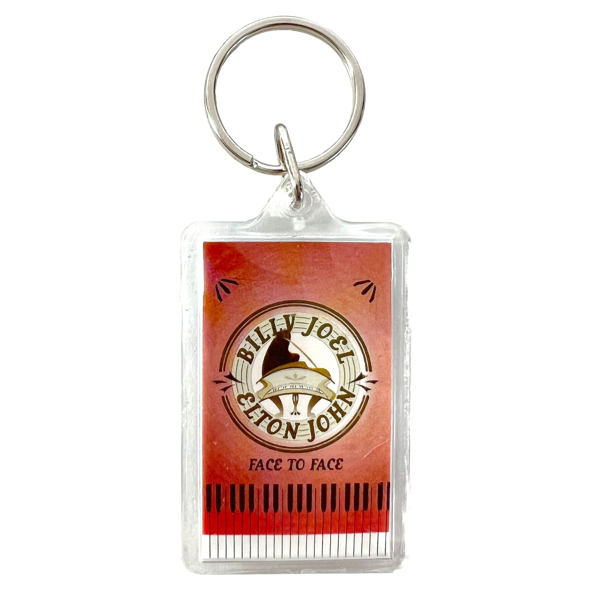 Elton John Face To Face Plastic Key Chain Front
