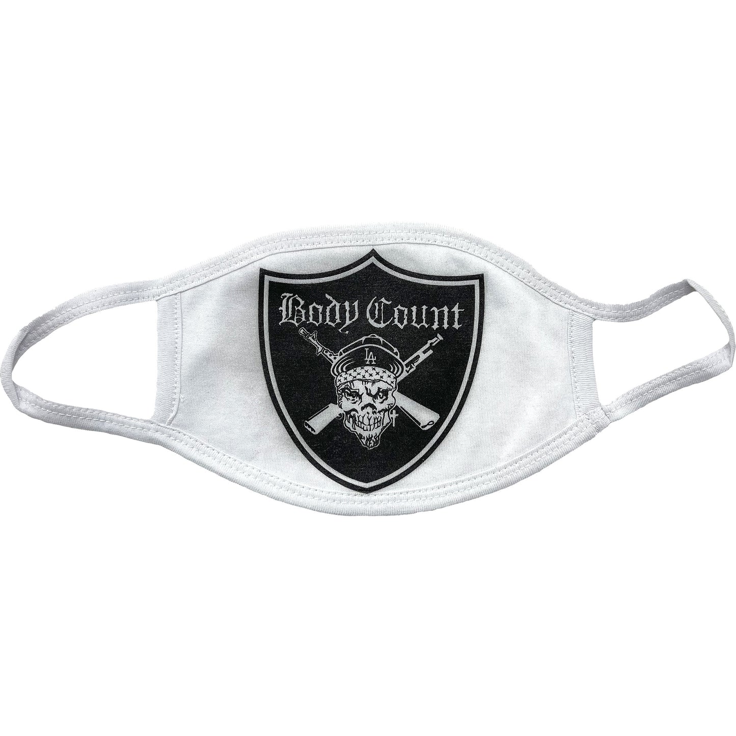 Body Count Pirate Logo White Face Mask Front
